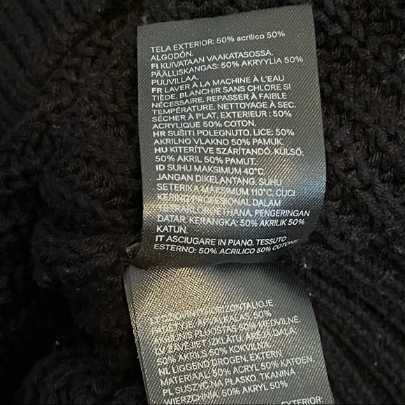 Divided Black Crop Turtleneck Sweater Size XSmall - Picture 10 of 12